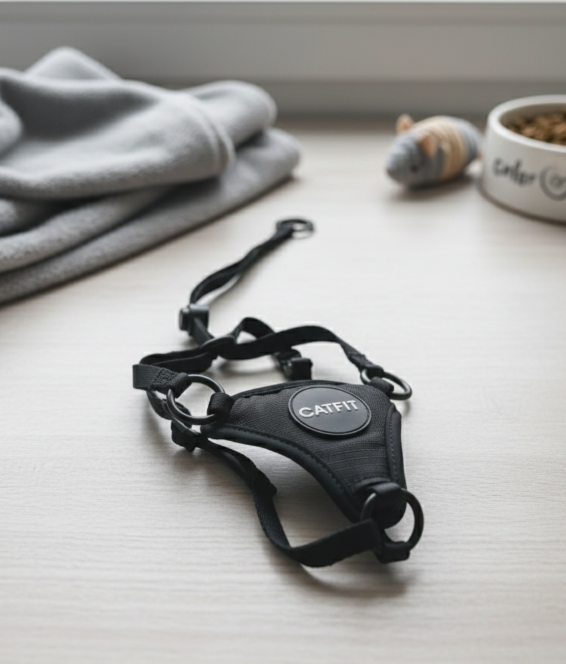 CATFIT Cat Harness in Beige with Leash